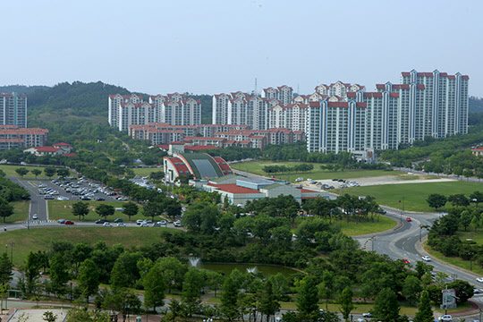 포항의 포스코 주택단지.