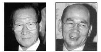 정주영 현대 회장과 박태준 포스코 회장.